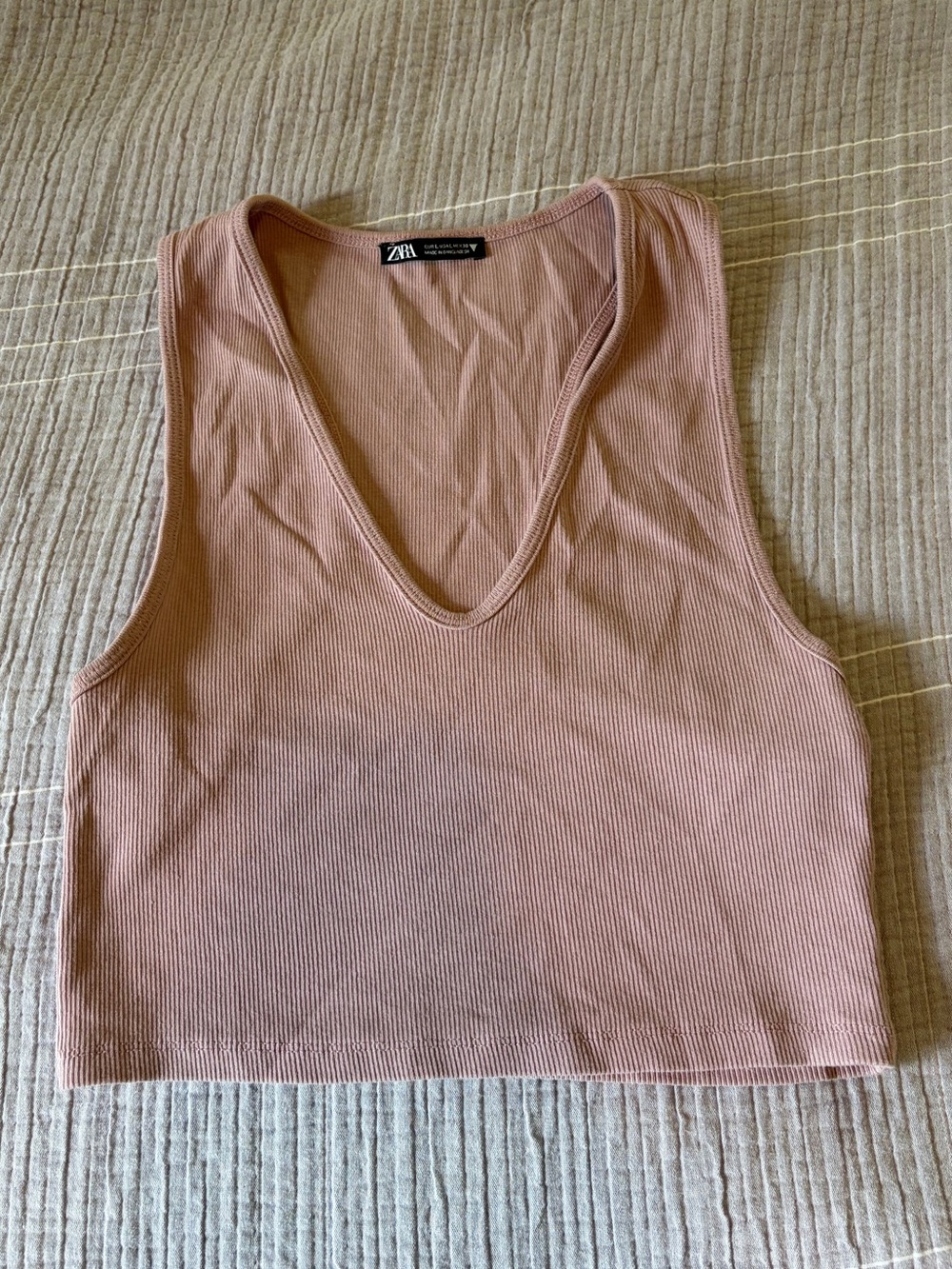 Zara Racerback Ribbed Tank Top